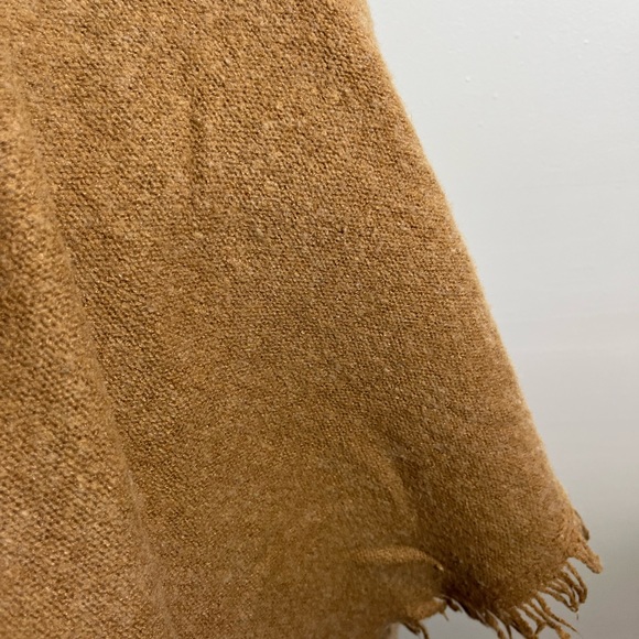 Anthropologie brown cowl neck sweater with fringe - Picture 4 of 9